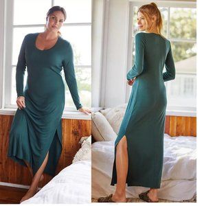 Anthropologie Slim V-Neck Maxi Dress